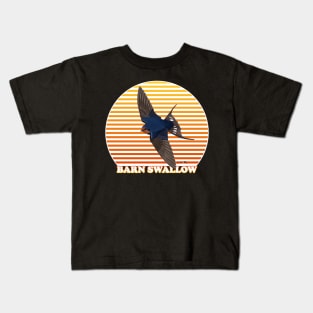 Barn Swallow Bird Watching Birding Ornithologist Gift Kids T-Shirt